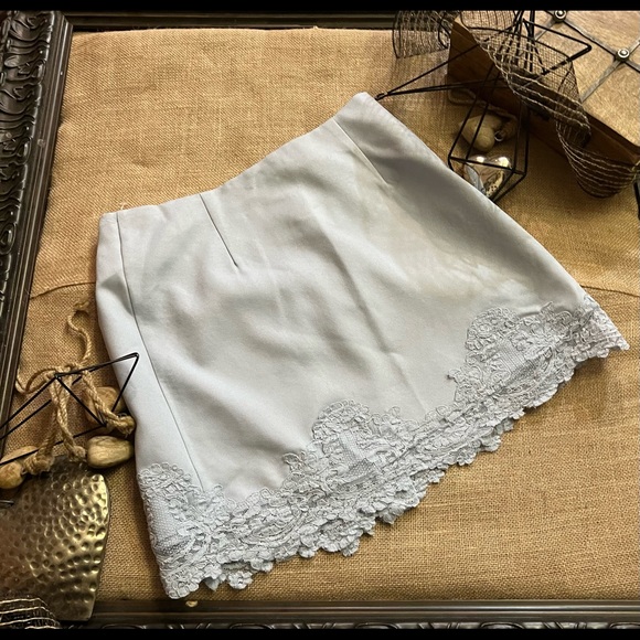 NWOT Rococo Sky Blue Wrap Miniskirt Size L - Picture 2 of 2